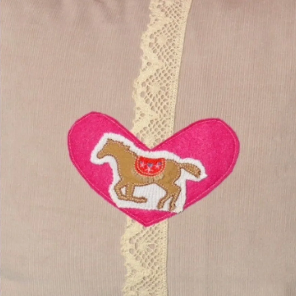 Handmade cotton corduroy horse appliqué lace pillow cover girl’s room western 14